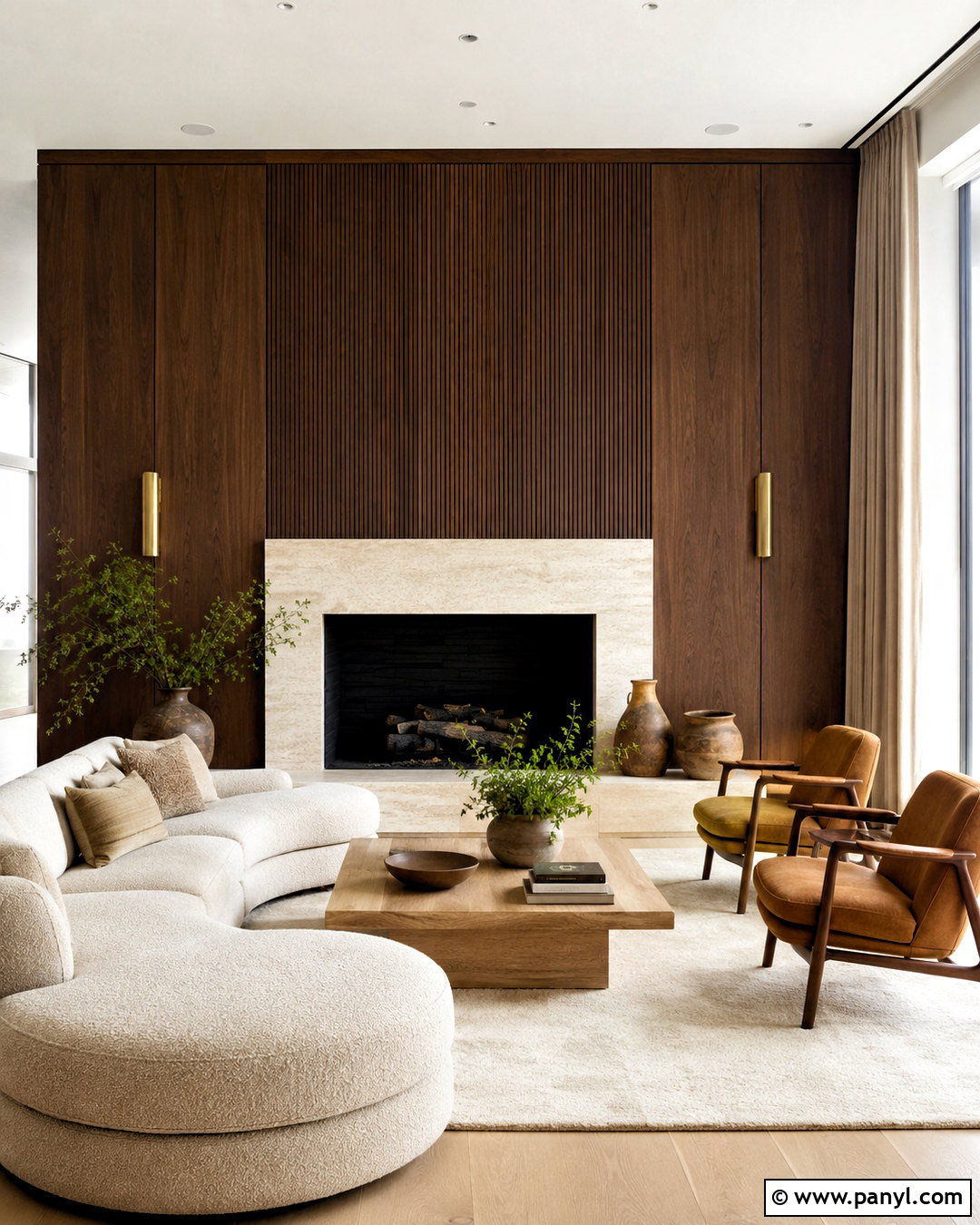 Dark Wood Fireplace Wall - 20 moody fireplace ideas