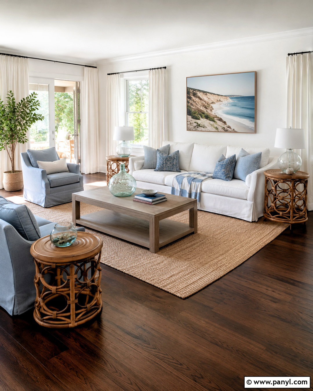 Dark Wood Floors With Coastal Decor - 20 dark wood floors living room decor ideas