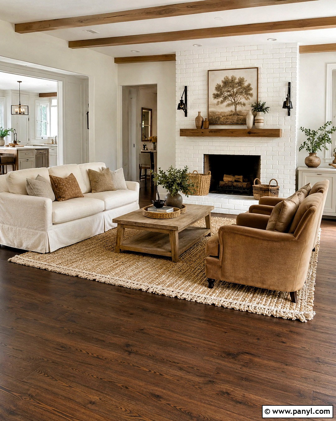 Dark Wood Floors With Modern Farmhouse Decor - 20 dark wood floors living room decor ideas