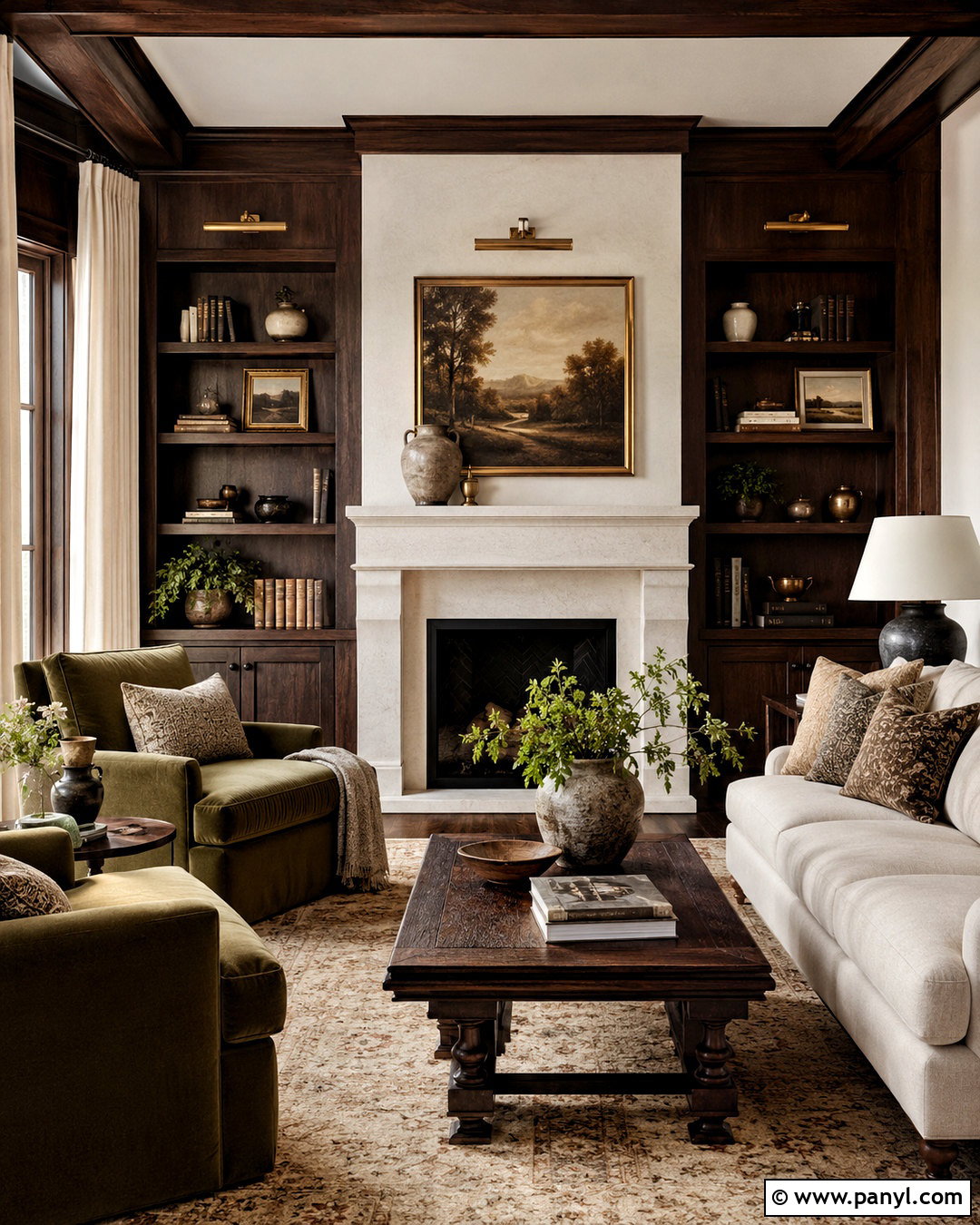Dark Wood Living Room With Fireplace - 20 dark wood living room decor ideas