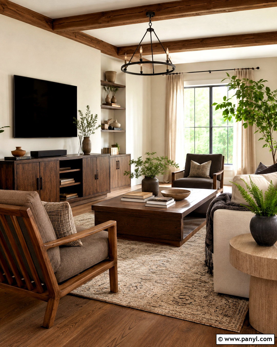 20 Dark Wood Living Room Decor Ideas for Warm Modern Style