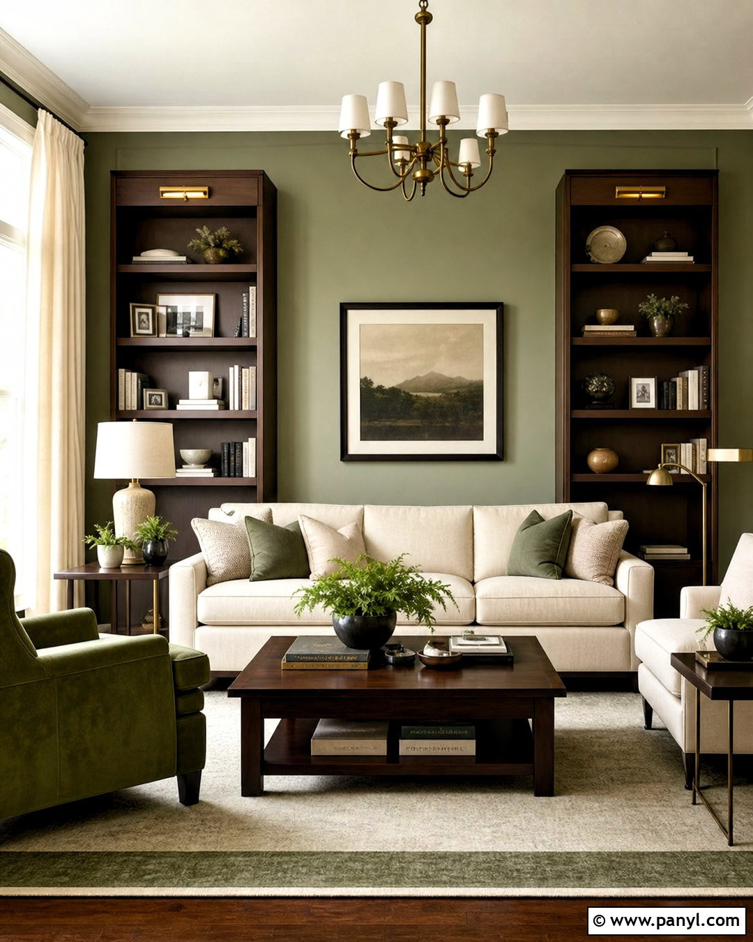 Dark Wood Sage Green And Cream Living Room - 20 sage green and cream living room ideas