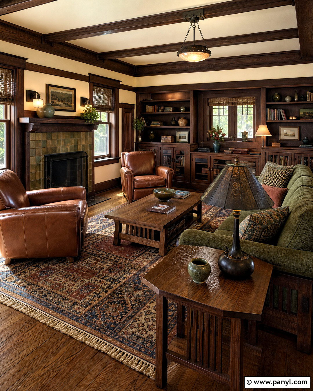 Dark Wood Trim Craftsman Living Room - 20 dark wood trim living room ideas
