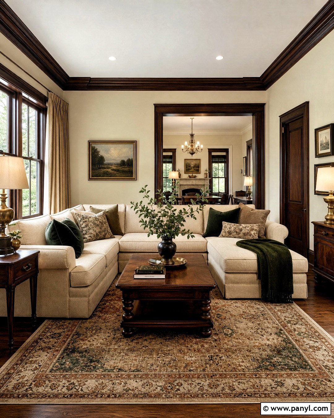 Dark Wood Trim Living Room - 20 natural wood trim interior ideas