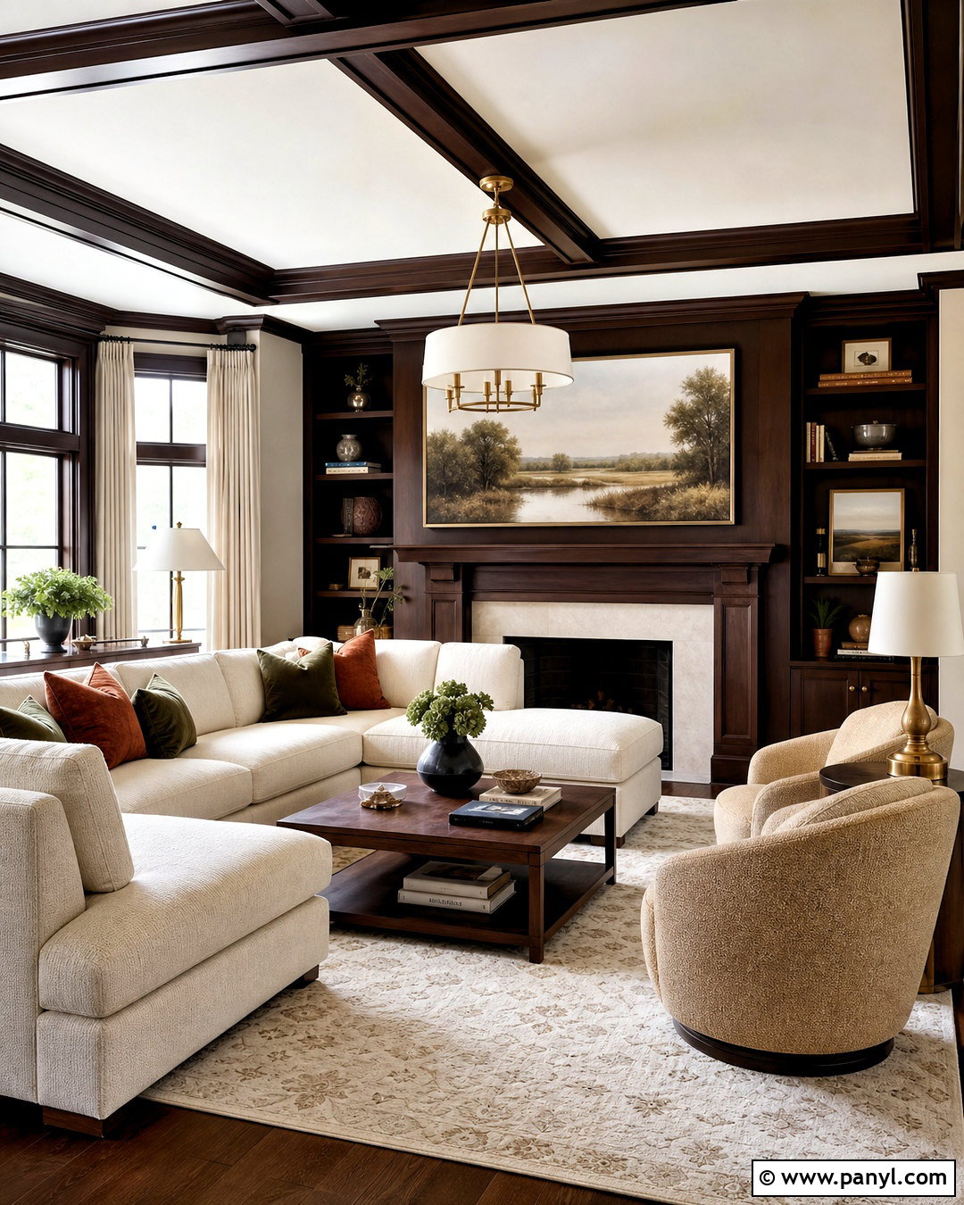 20 Dark Wood Trim Living Room Ideas for a Polished Look