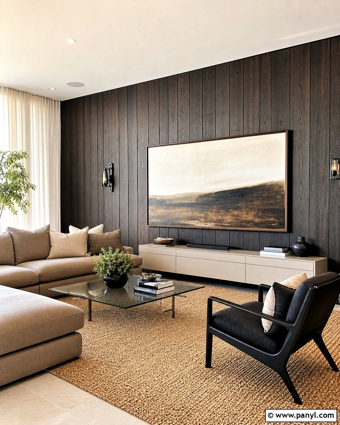 Dark Wood Vertical Plank Wall - 20 dark wood walls