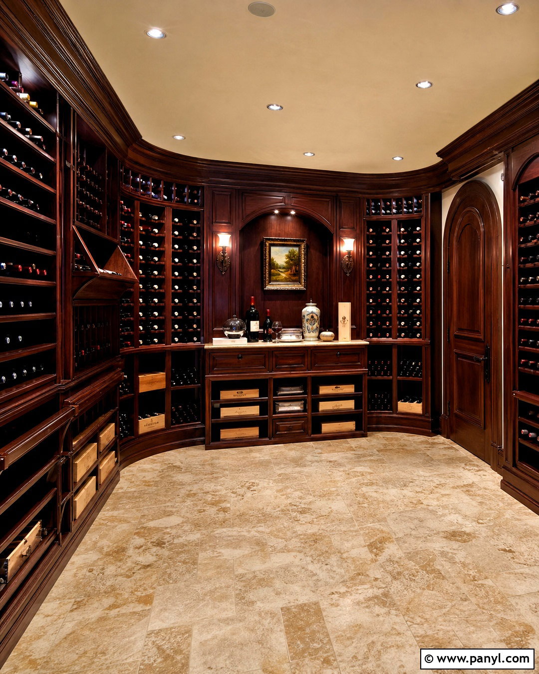 Dark Wood Wine Cellar Wall - 20 wine cellar wall ideas