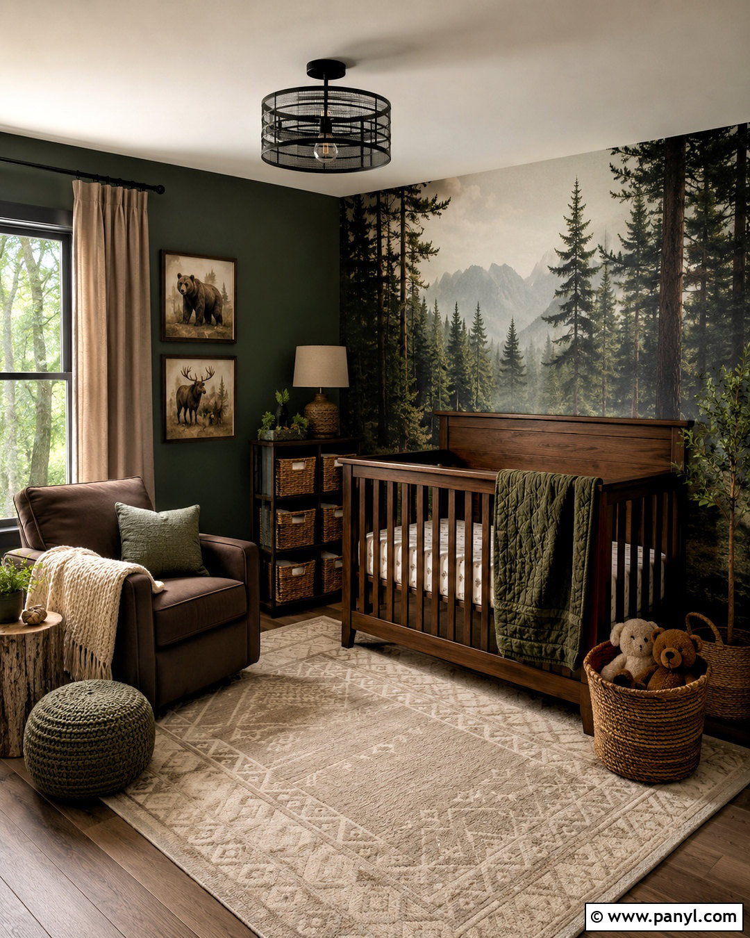 Dark Woodland Nursery - 20 dark nursery ideas