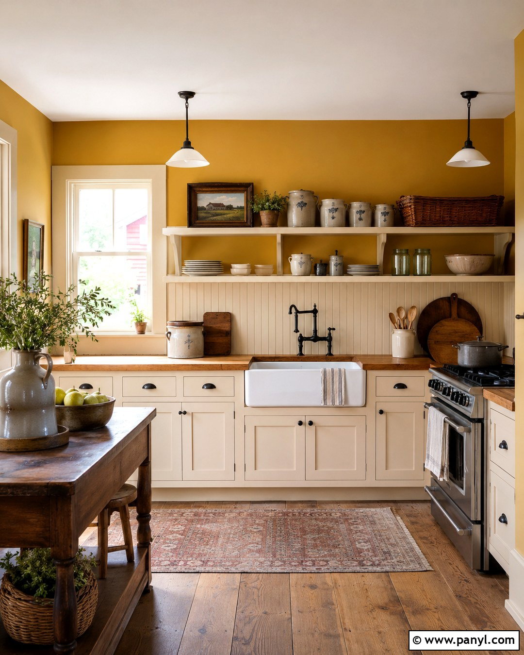 Dark Yellow Farmhouse Kitchen Walls - 20 dark yellow kitchen walls