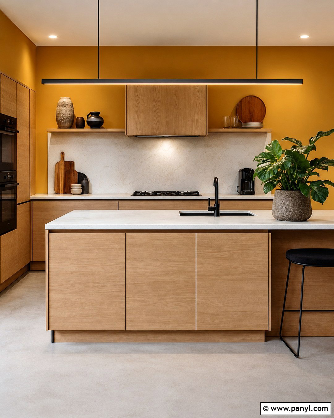 Dark Yellow Modern Kitchen Walls - 20 dark yellow kitchen walls