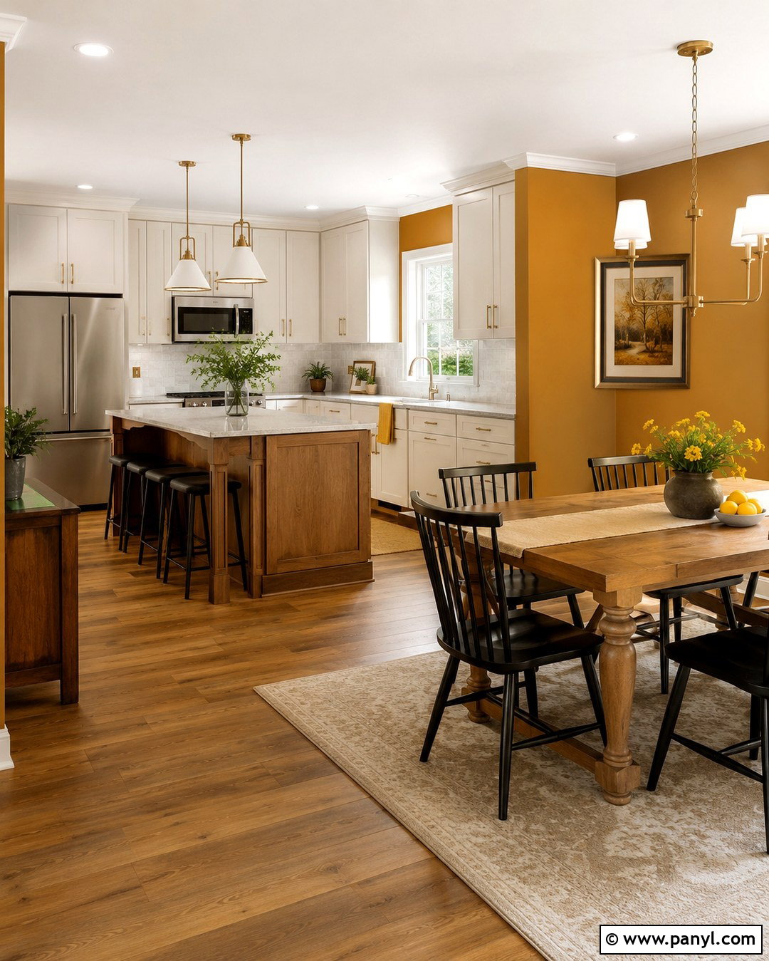 Dark Yellow Open Plan Kitchen Walls - 20 dark yellow kitchen walls