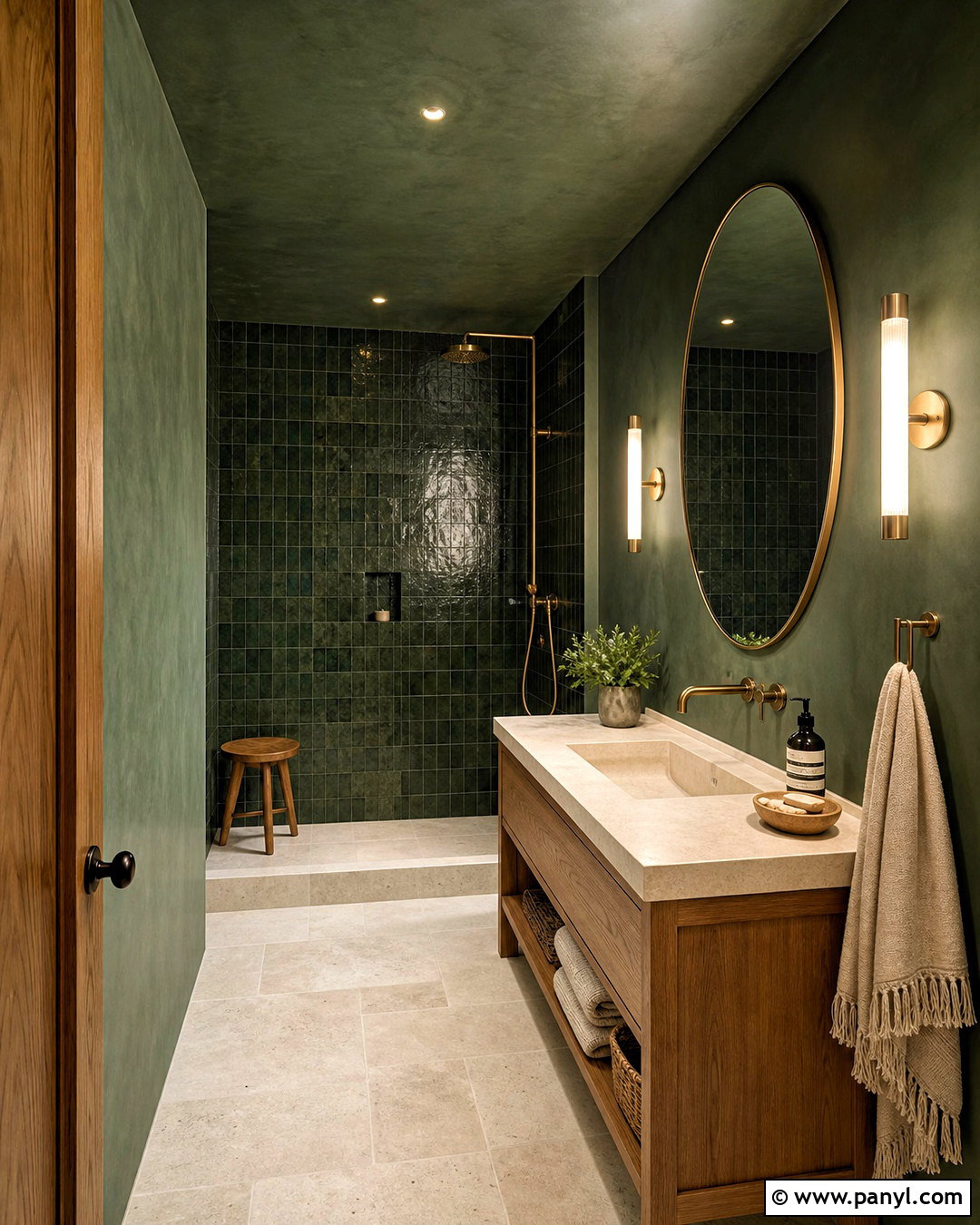 Dark Zellige Tile Bathroom - 20 dark bathroom design ideas