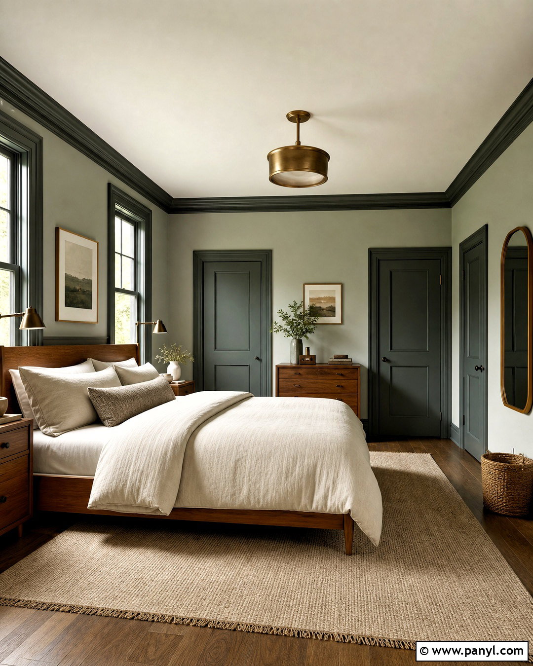 Darker Tone Trim With Lighter Walls - 20 trim paint color ideas