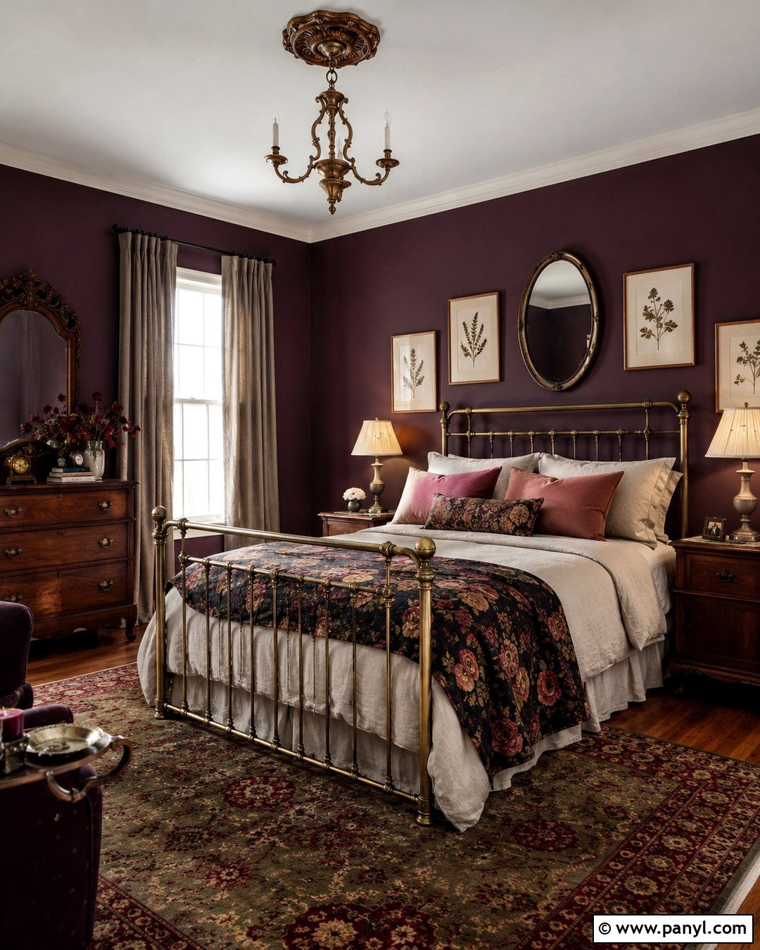 Deep Aubergine Wall Paint - 20 Witchy Wall Paint Colors