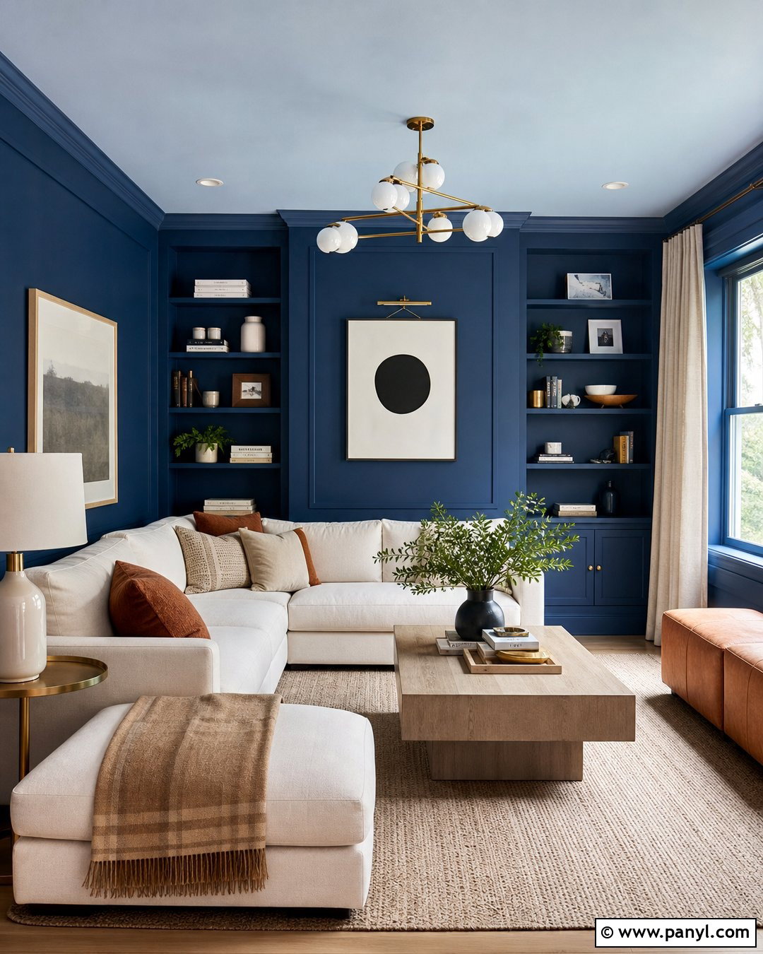 Deep Blue And Powder Blue Walls - 25 Wall Paint Color Combination Ideas