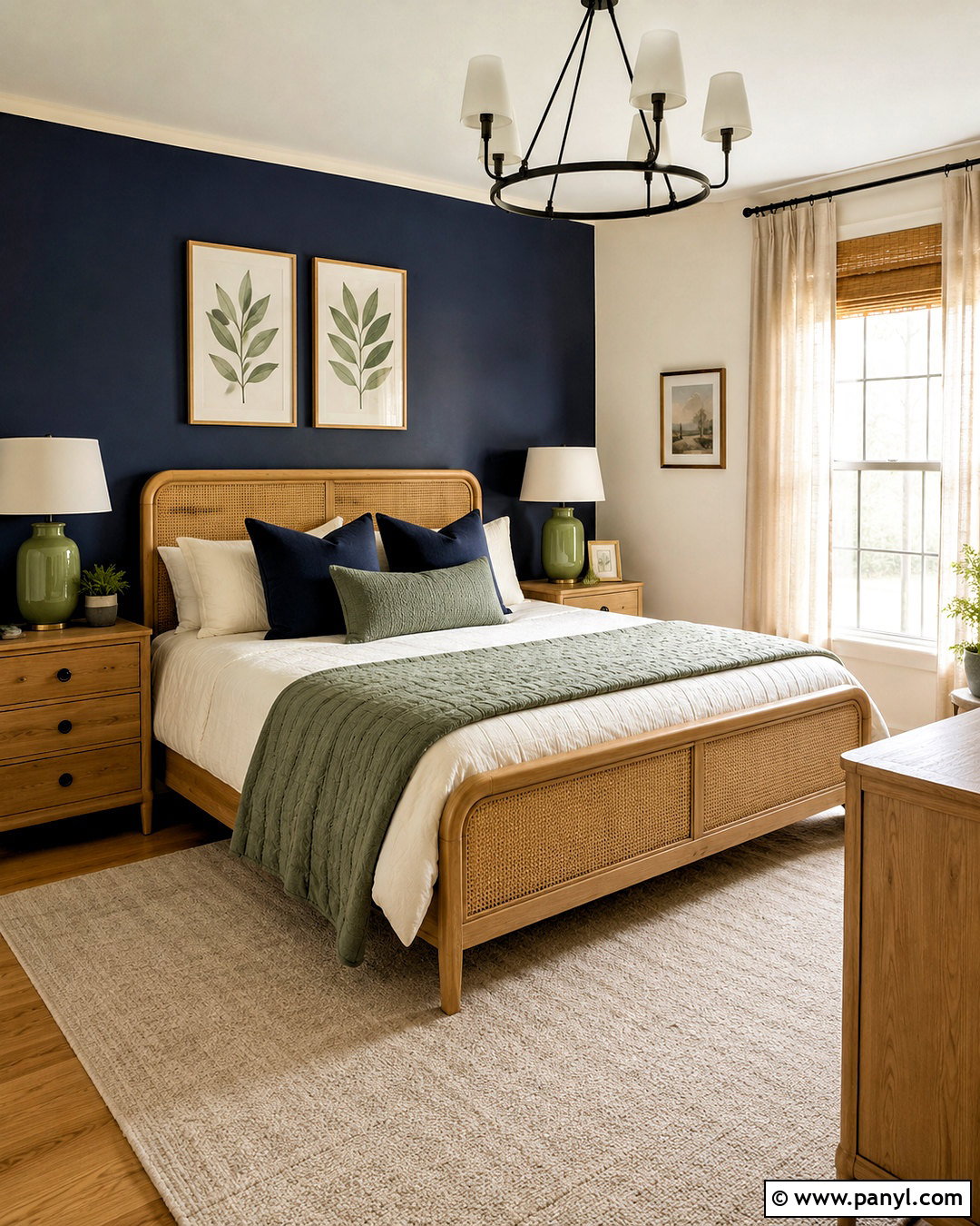 Deep Blue And Sage Green Bedroom - 20 deep blue bedroom ideas