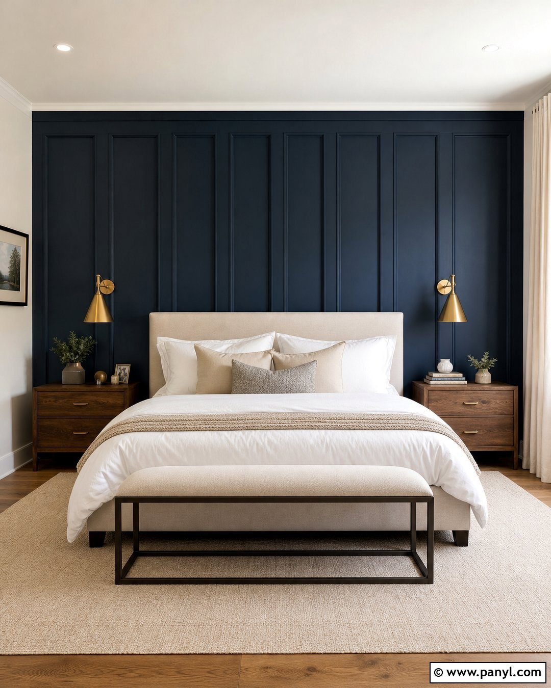 Deep Blue Board And Batten Wall - 35 Deep Blue Walls