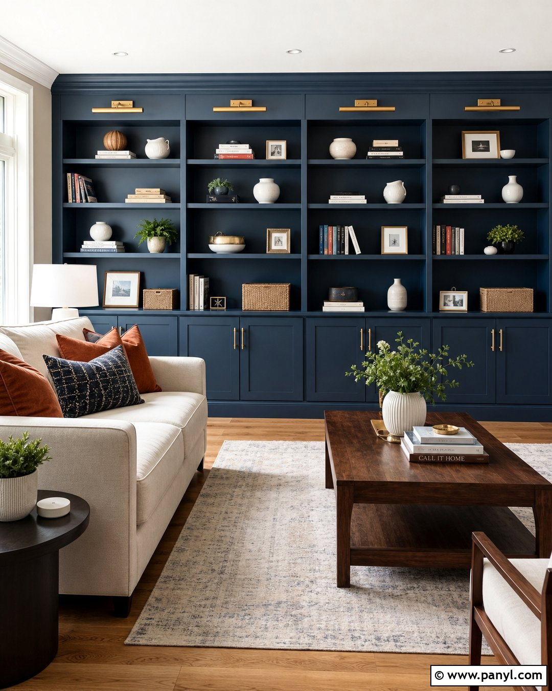 Deep Blue Built-In Wall - 35 Deep Blue Walls