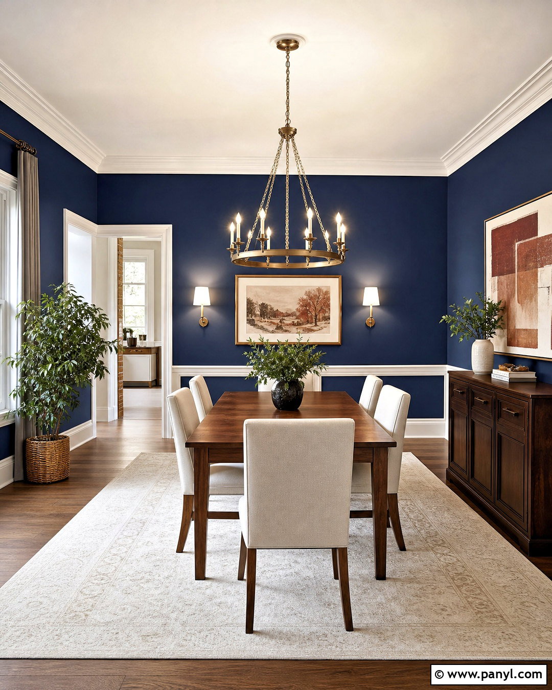 Deep Blue Dining Room Wall Paint - 20 interior wall paint ideas