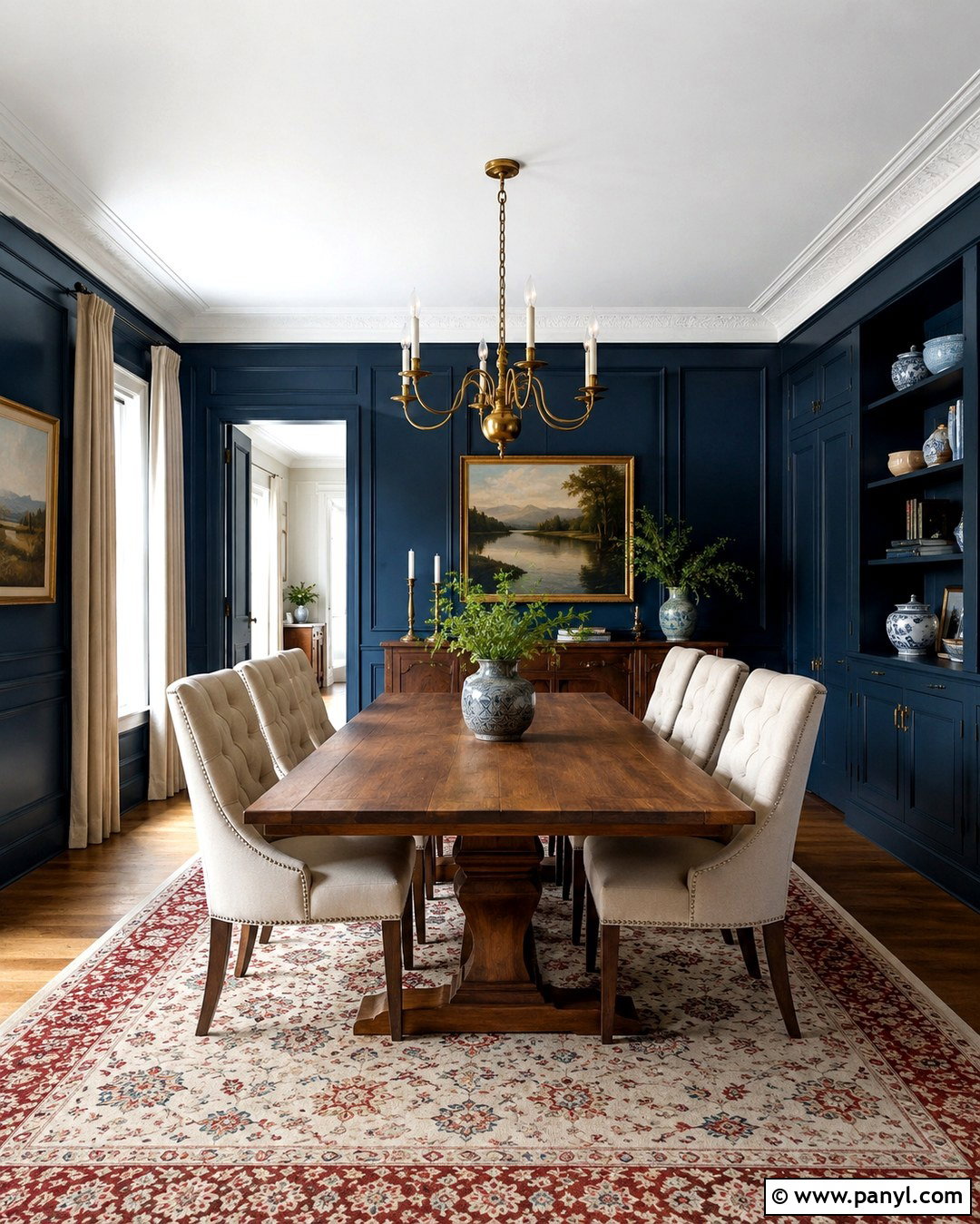 Deep Blue Dining Room Walls - 20 House With Blue Walls
