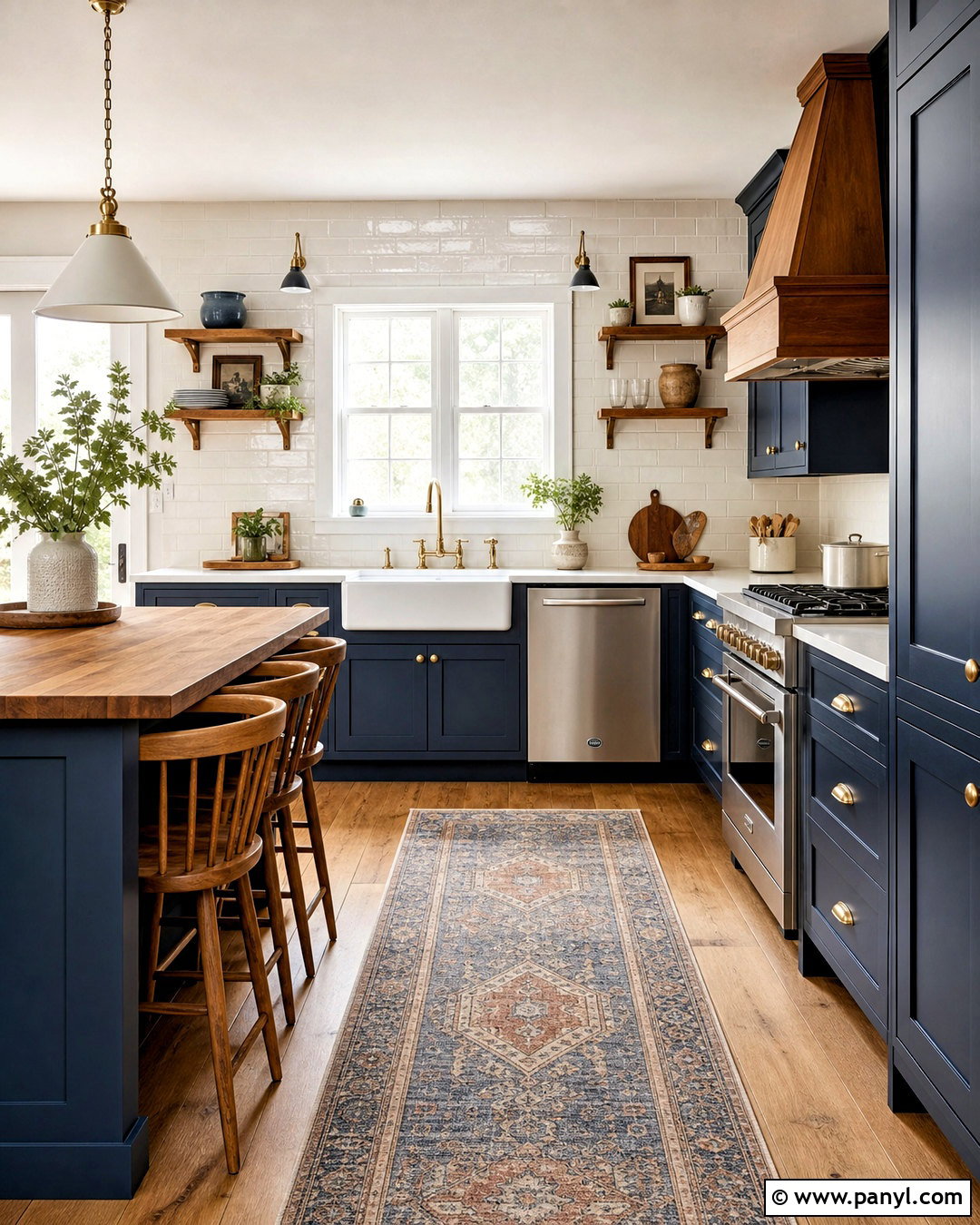 Deep Blue Farmhouse Kitchen - 20 deep blue kitchen ideas