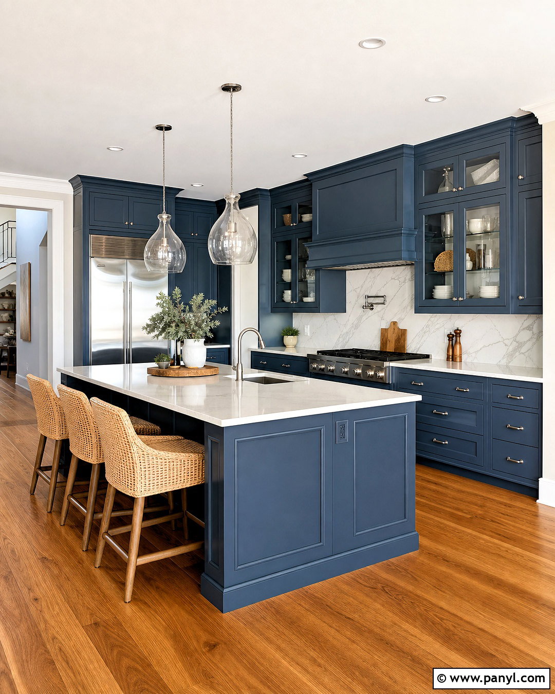 Deep Blue Gray Kitchen - 20 deep blue kitchen ideas