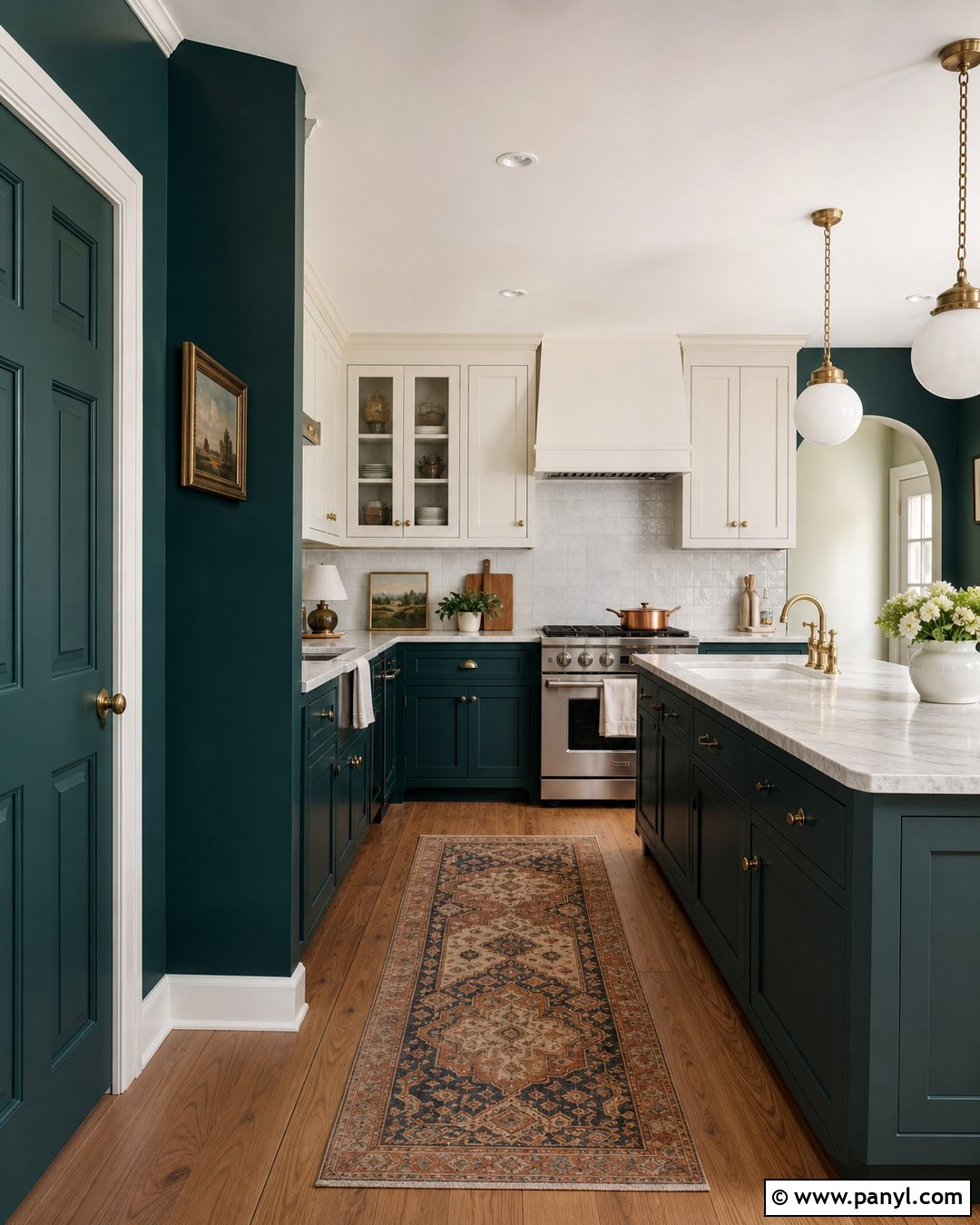 Deep Blue Green Kitchen Walls - 30 blue green walls