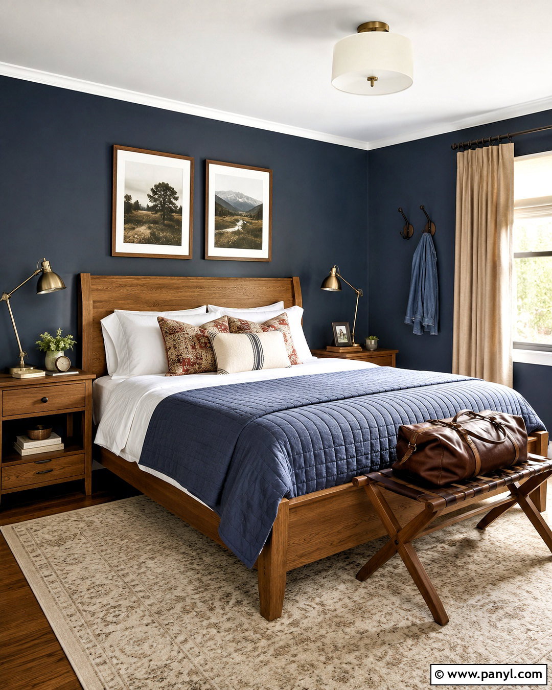 Deep Blue Guest Bedroom - 20 deep blue bedroom ideas