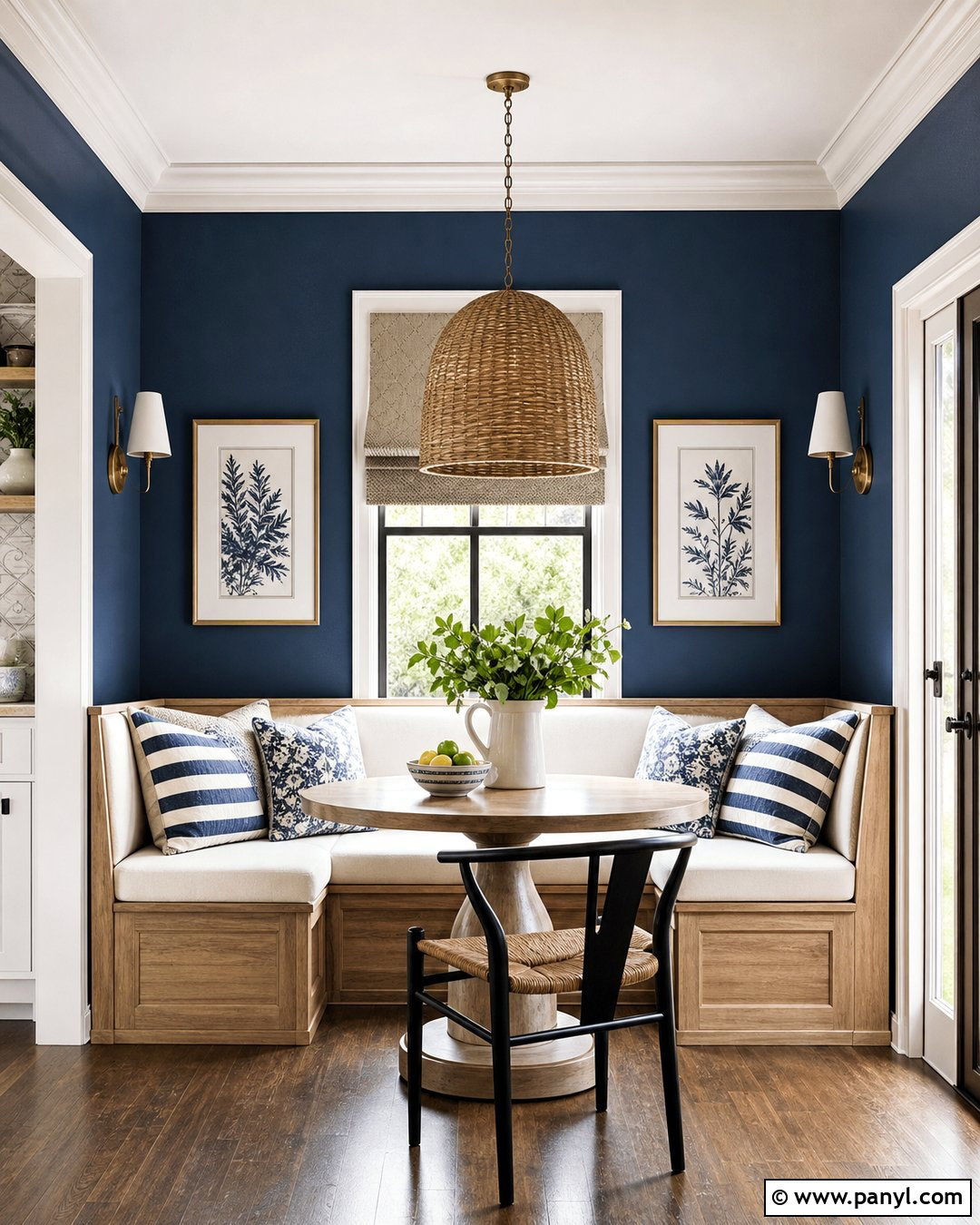 Deep Blue Kitchen Breakfast Nook - 35 Deep Blue Walls