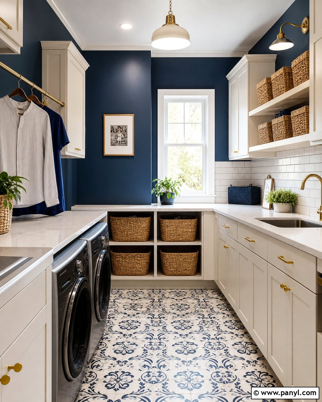 Deep Blue Laundry Room - 35 Deep Blue Walls