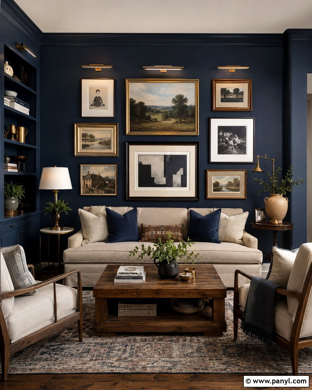 20 Deep Blue Walls Living Room Ideas for a Calming Update