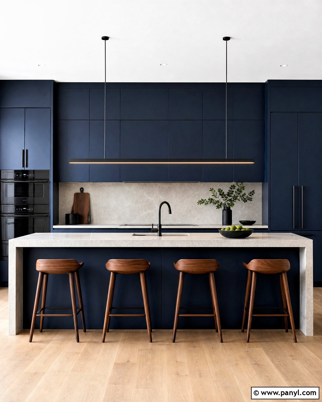 Deep Blue Modern Kitchen - 20 deep blue kitchen ideas