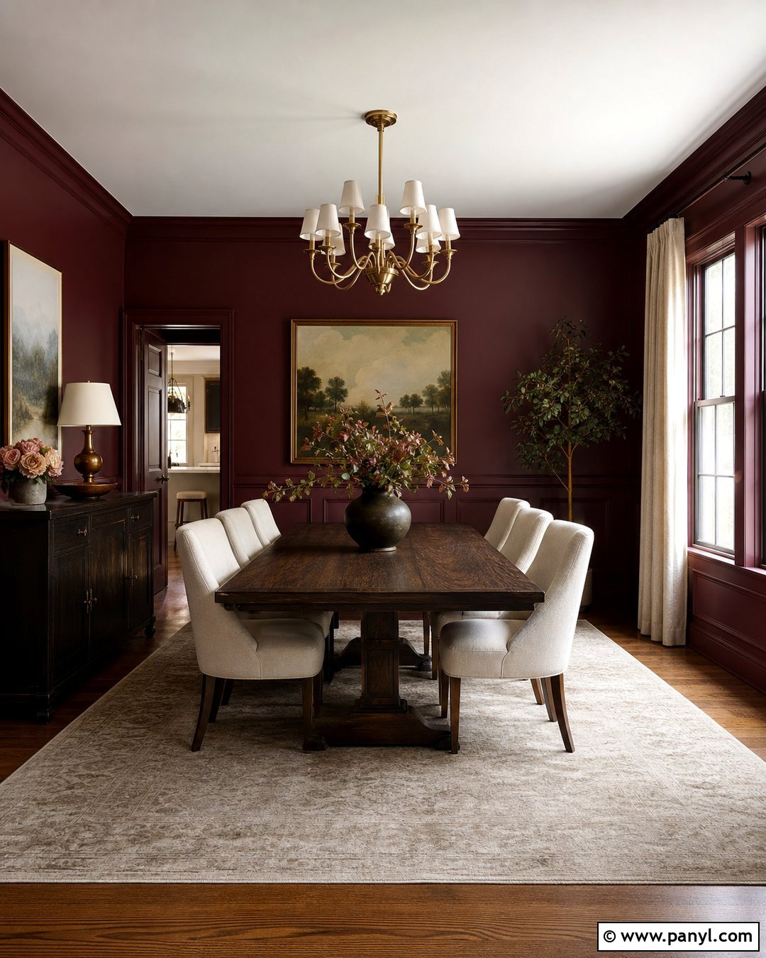 Deep Burgundy Drywall - 20 Drywall Colors