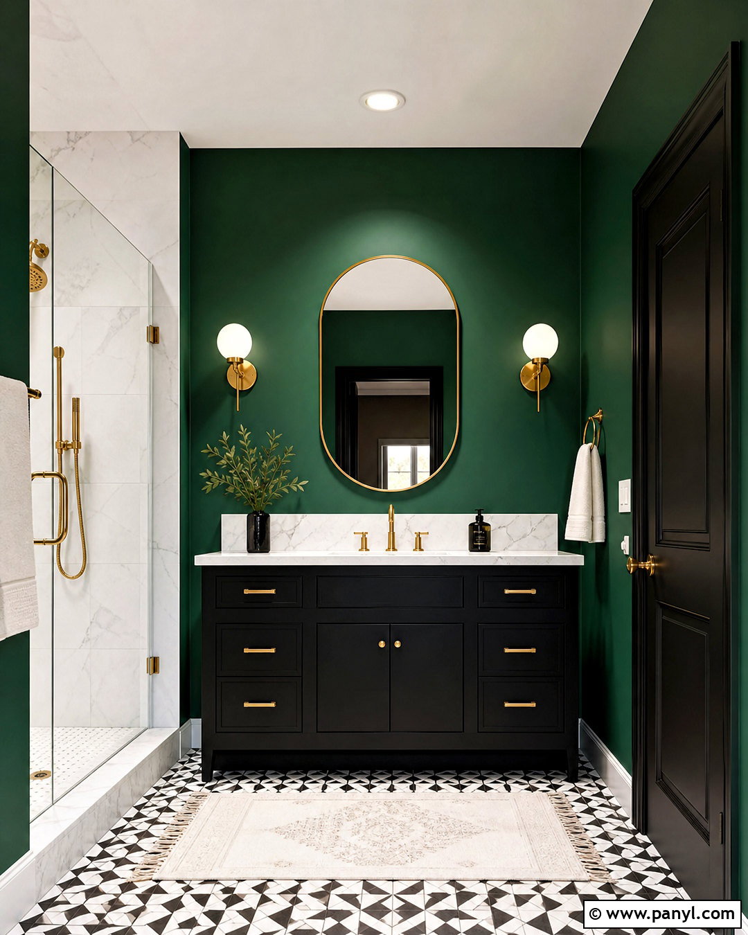 Deep Emerald Bathroom Paint - 20 dark bathroom paint colors