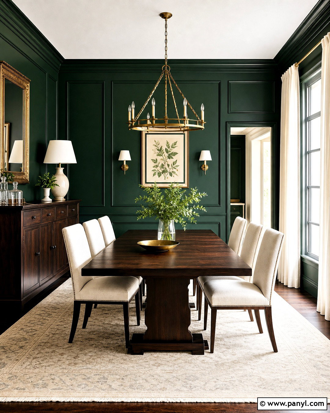Deep Emerald Green Wall Paint - 20 dark wall paint colors