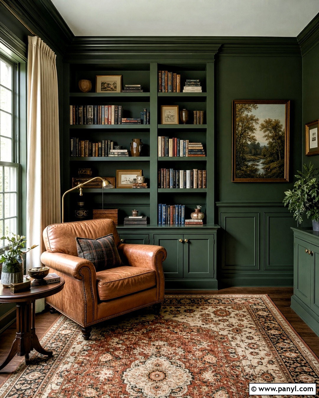 Deep Forest Green Library Wall Colors - 20 inside painting ideas wall colors