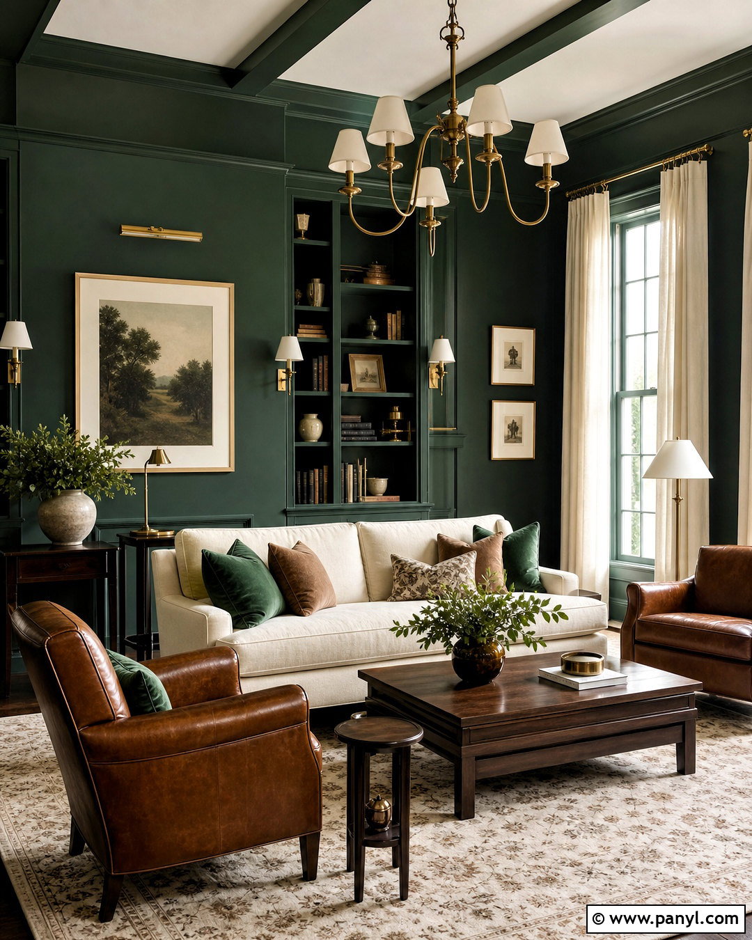 Deep Forest Green Living Room Paint - 20 interior paint colors for living room ideas
