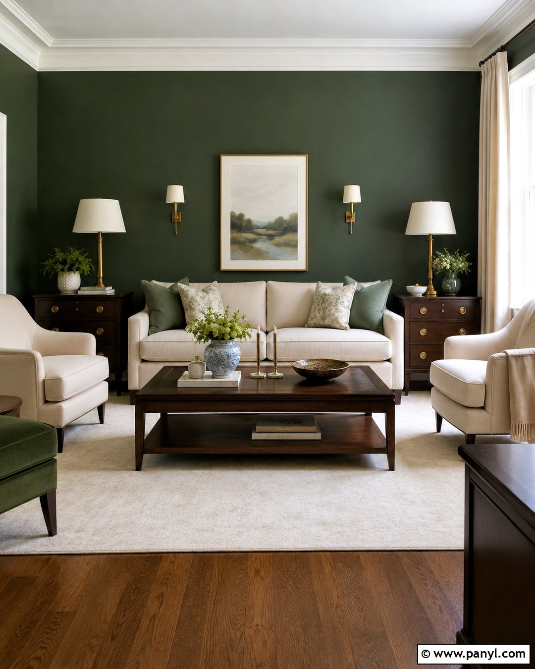Deep Forest Green Wall Color - 20 West Facing Wall Colors