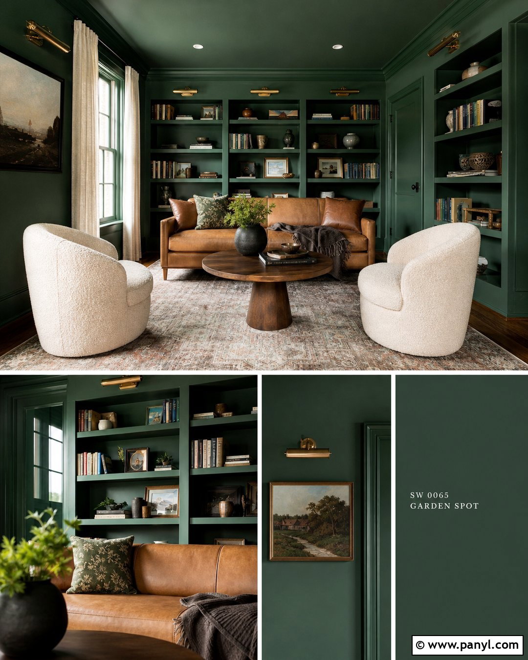Deep Forest Green Walls - 30 modern wall colors