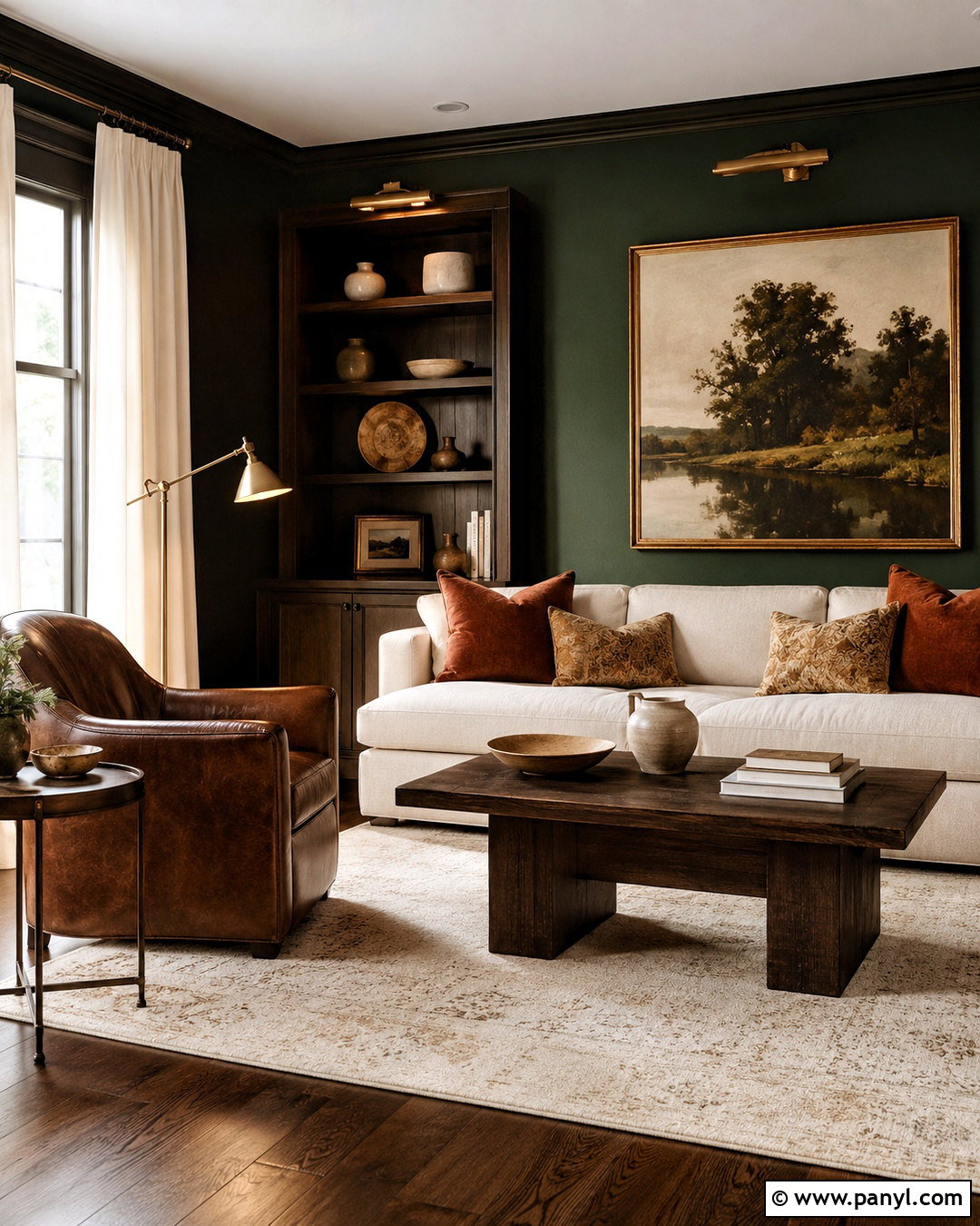 Deep Forest Green Walls - 20 Wall Colors To Match Dark Wood Floors