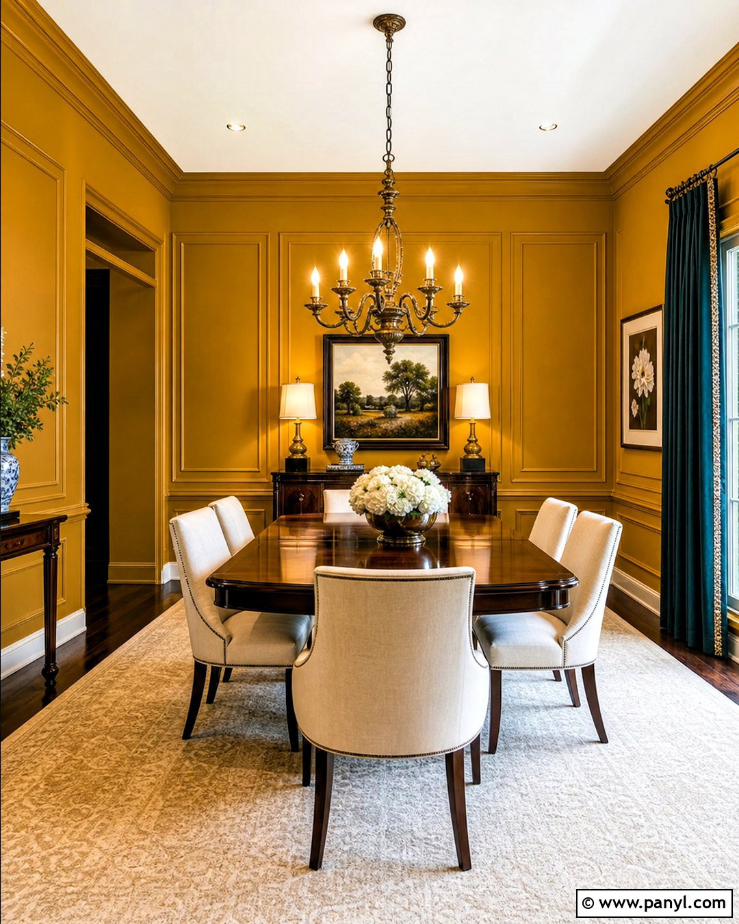 Deep Gold Paint for Dramatic Walls - 20 gold paint colors for walls