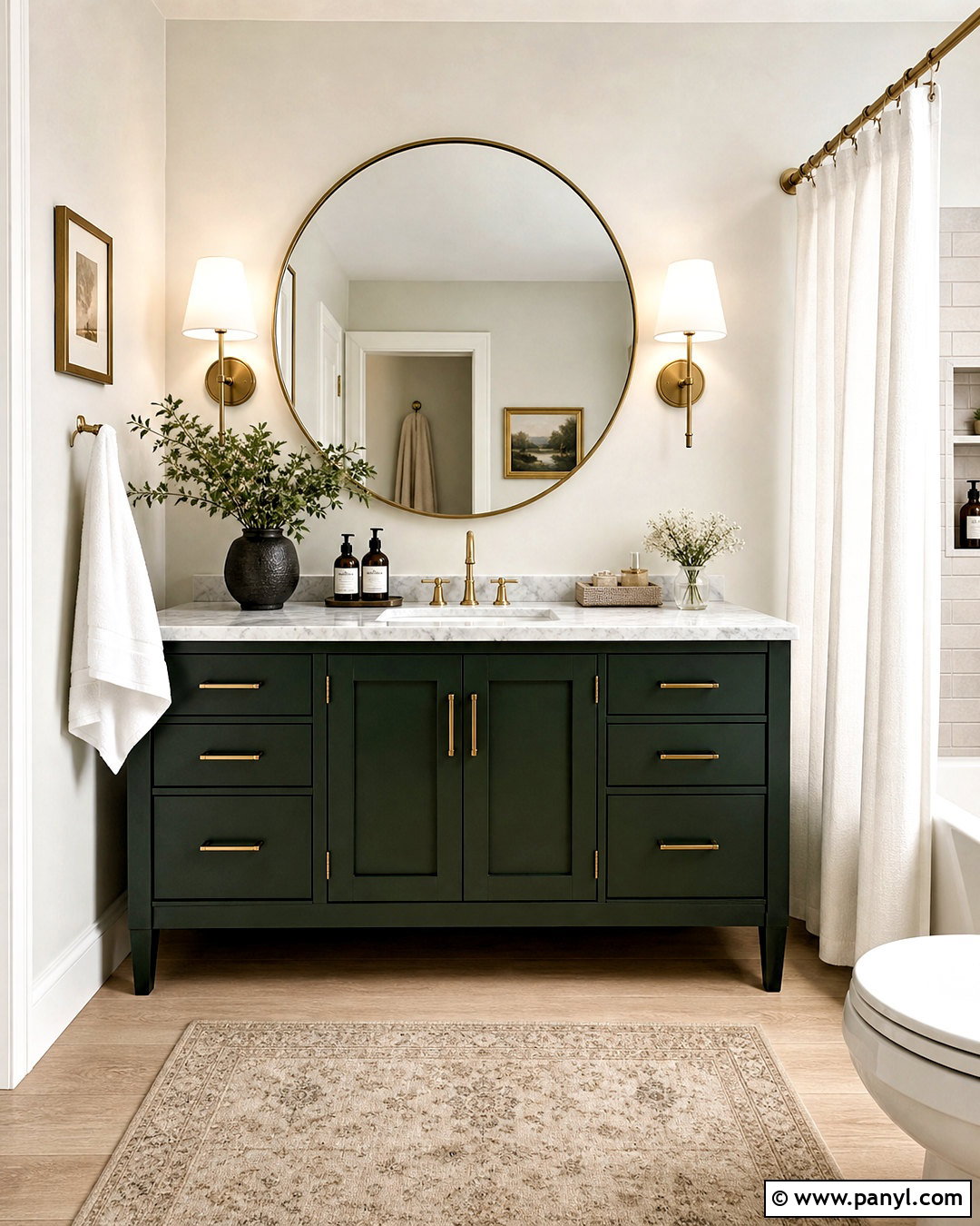 Deep Green Bathroom Vanity - 20 deep green bathroom ideas