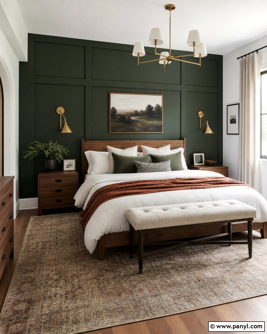 Deep Green Bedroom Wall - 30 deep green wall ideas