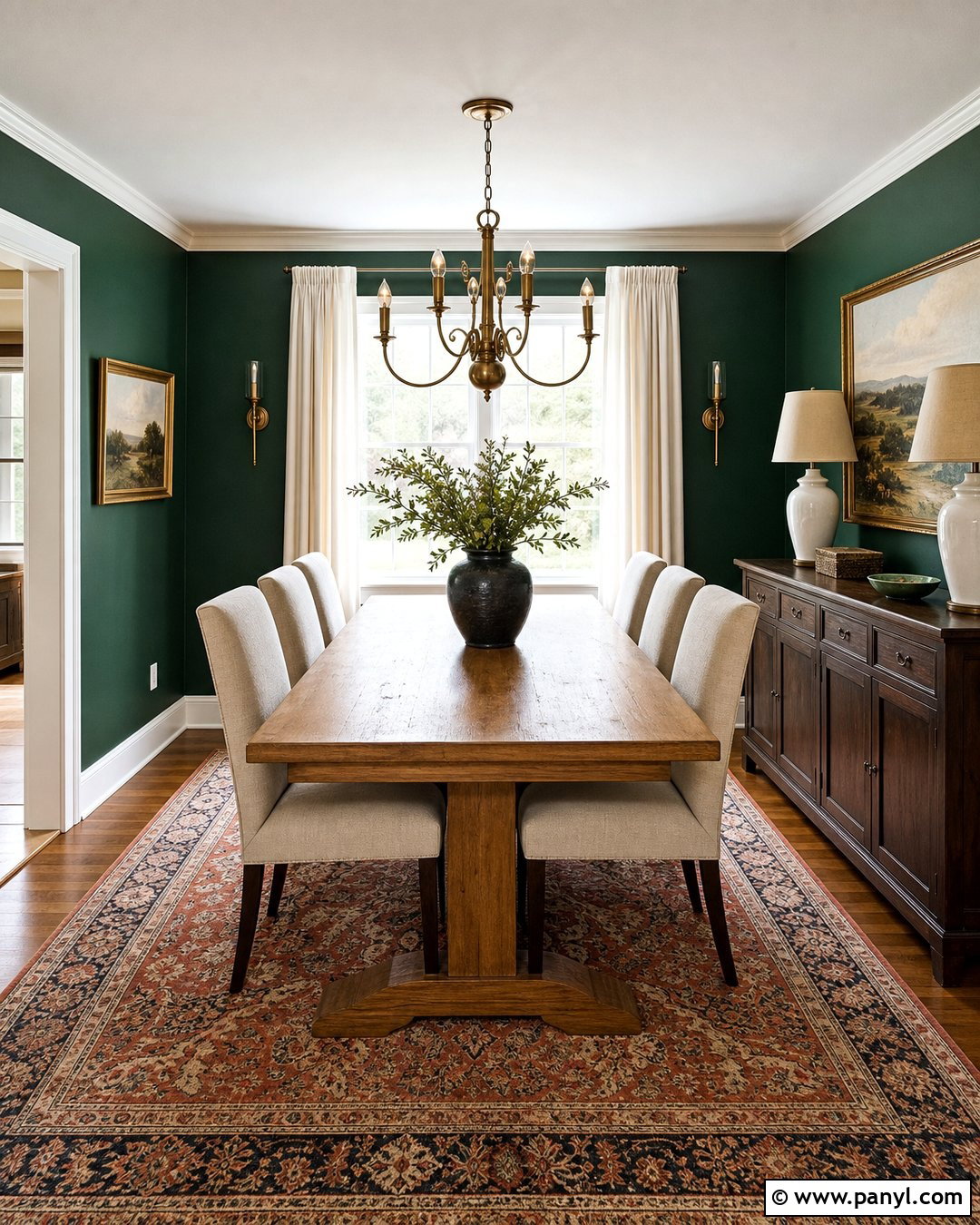 Deep Green Dining Room Wall - 30 deep green wall ideas