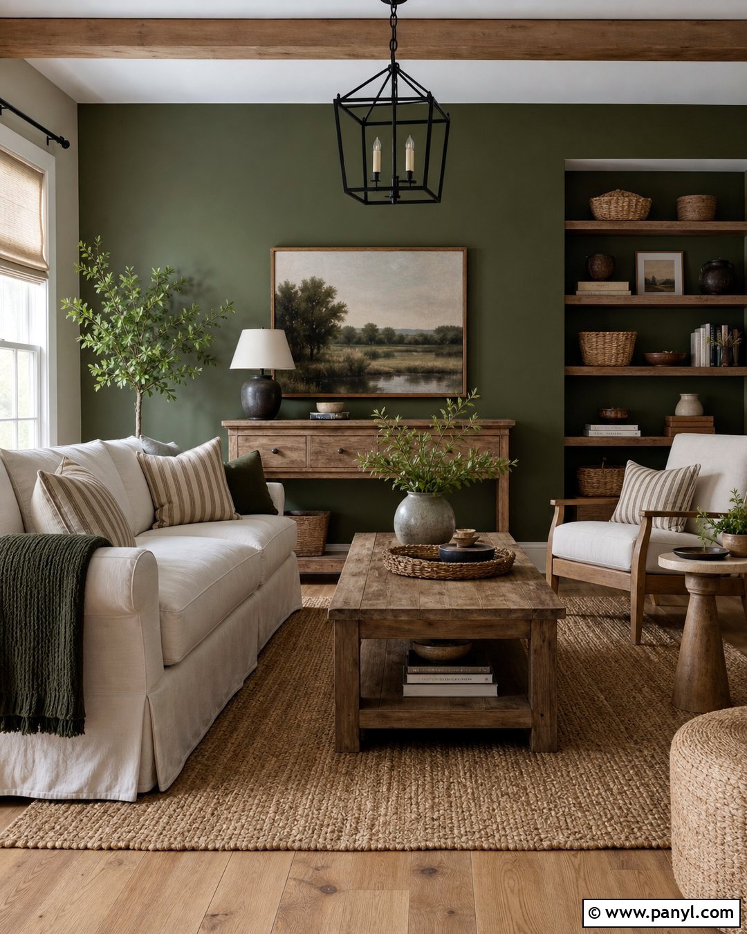 Deep Green Farmhouse Wall - 30 deep green wall ideas