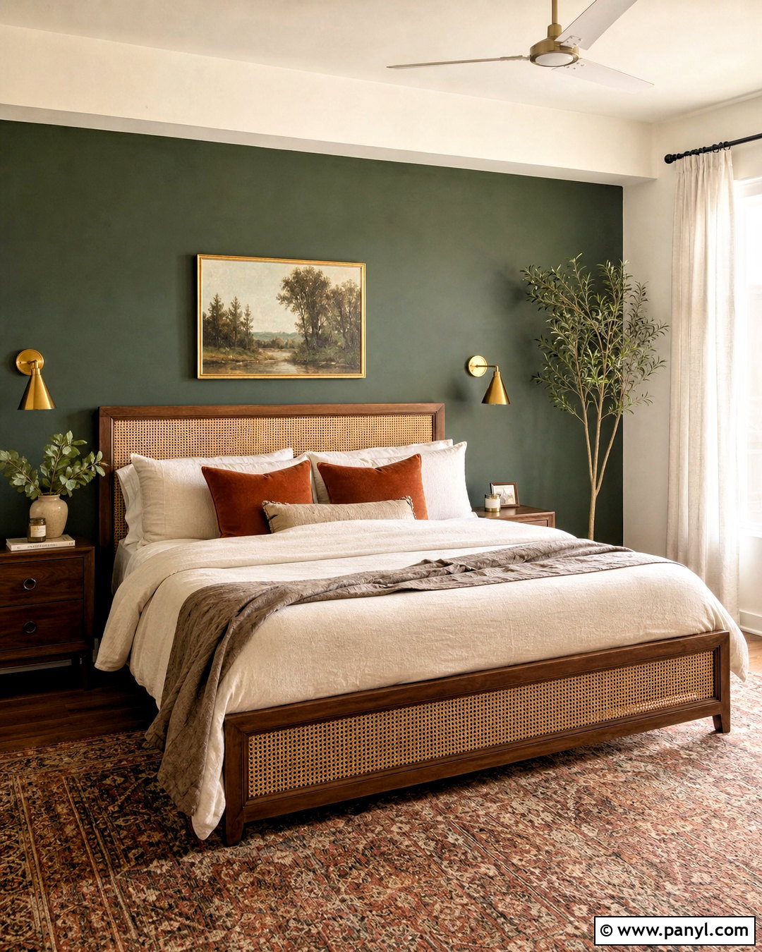 Deep Green Feature Wall - 20 modern feature wall ideas