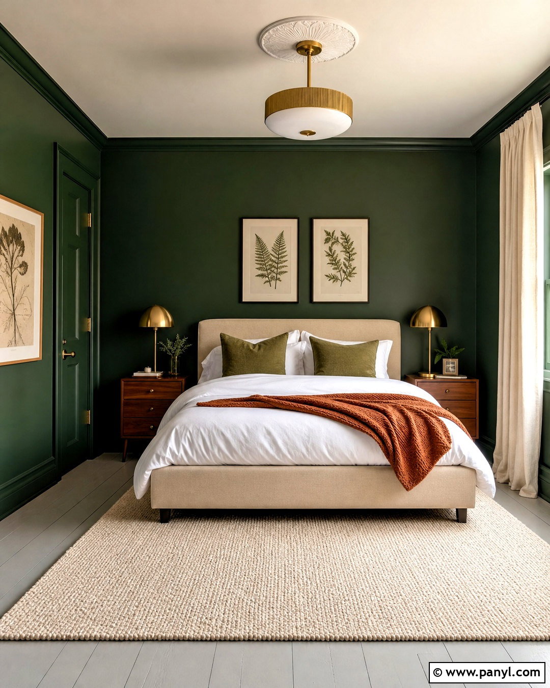 Deep Green Paint With Gray Floors - 20 paint colors that go with gray floors