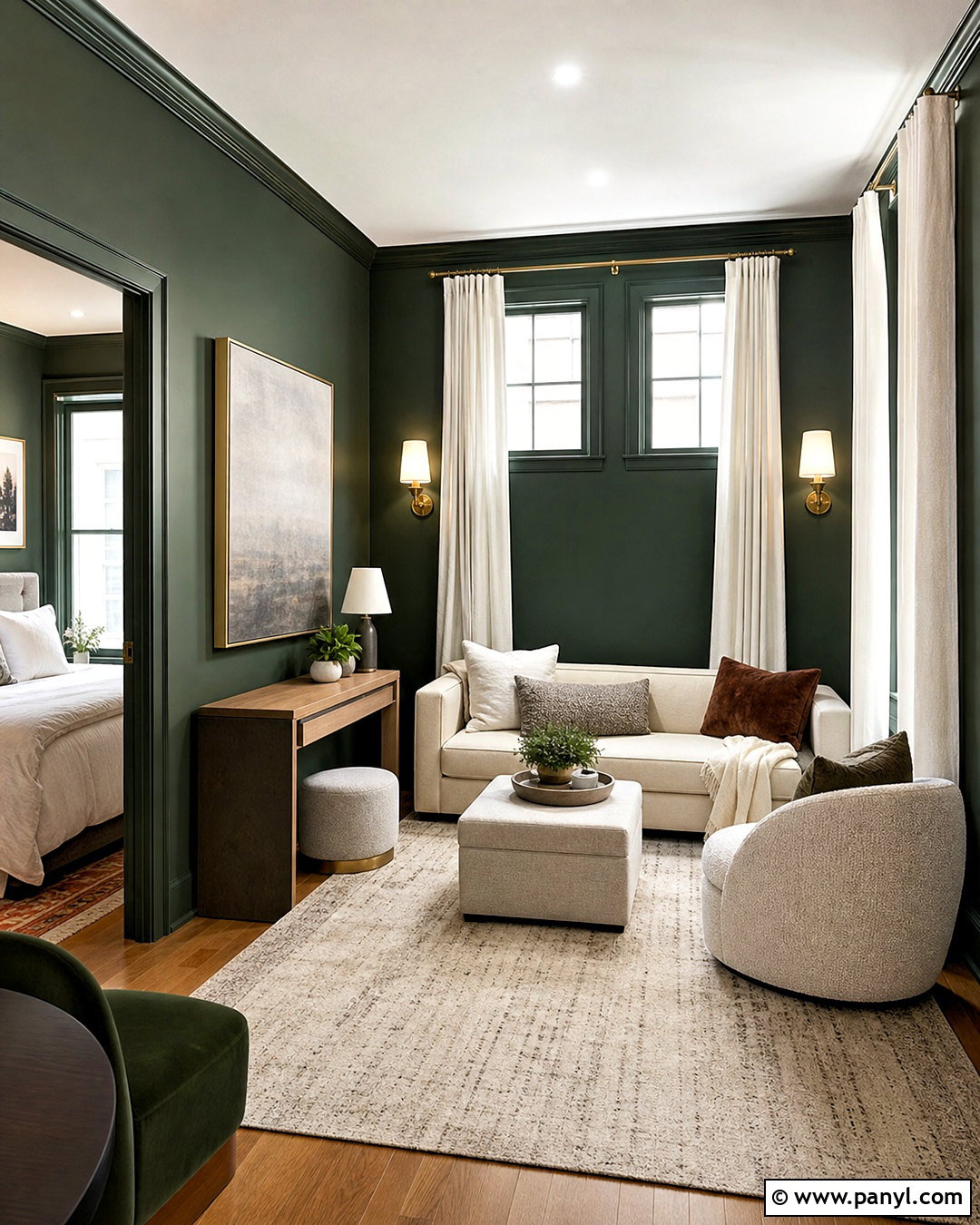 Deep Green Small Living Room - 20 deep green living room ideas