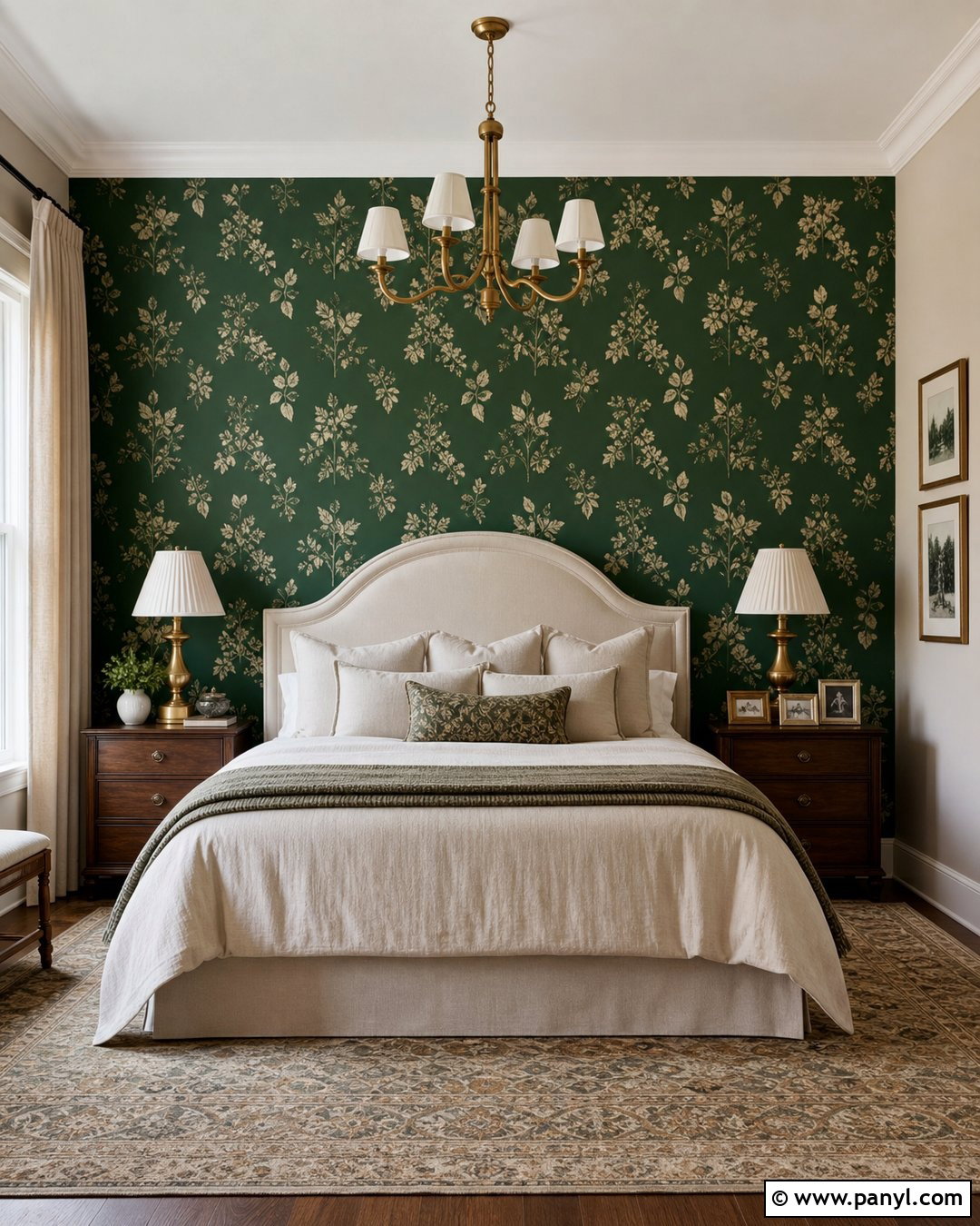Deep Green Wallpaper Accent Wall - 30 deep green accent wall ideas