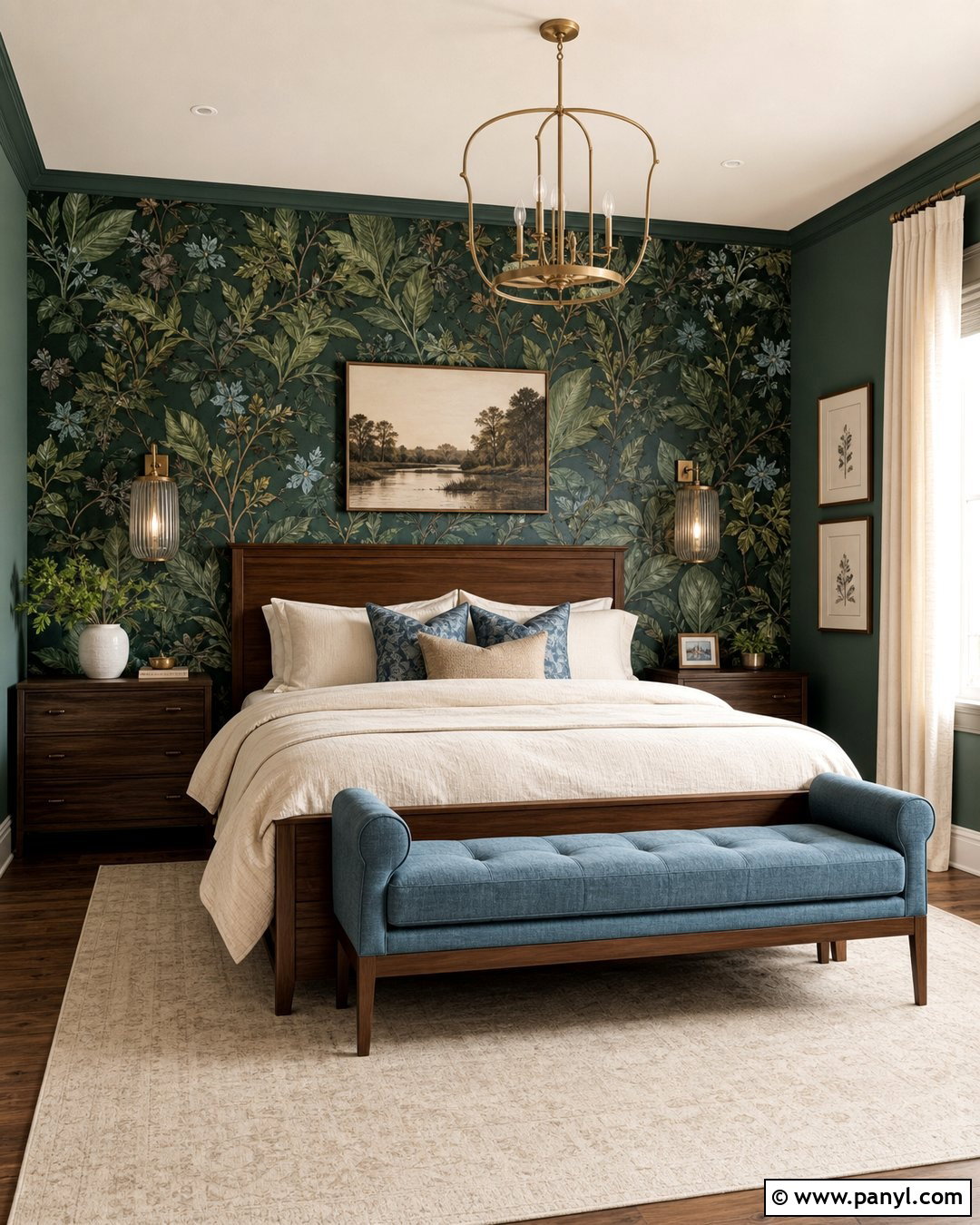 Deep Green Wallpaper Wall - 30 deep green wall ideas